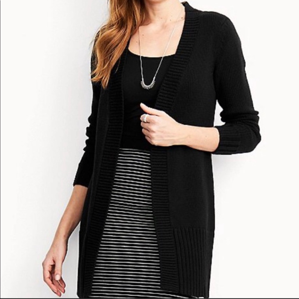 Hanna Andersson Women Black Sweater Cardigan